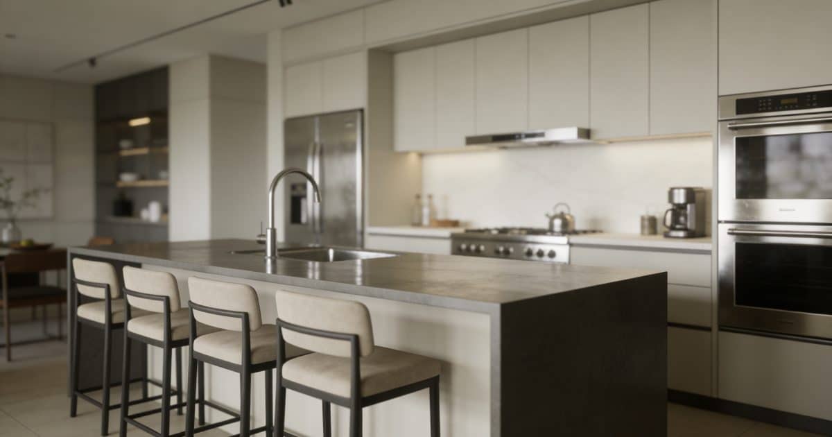 Cuisine moderne Arthur Bonnet avec ilot central