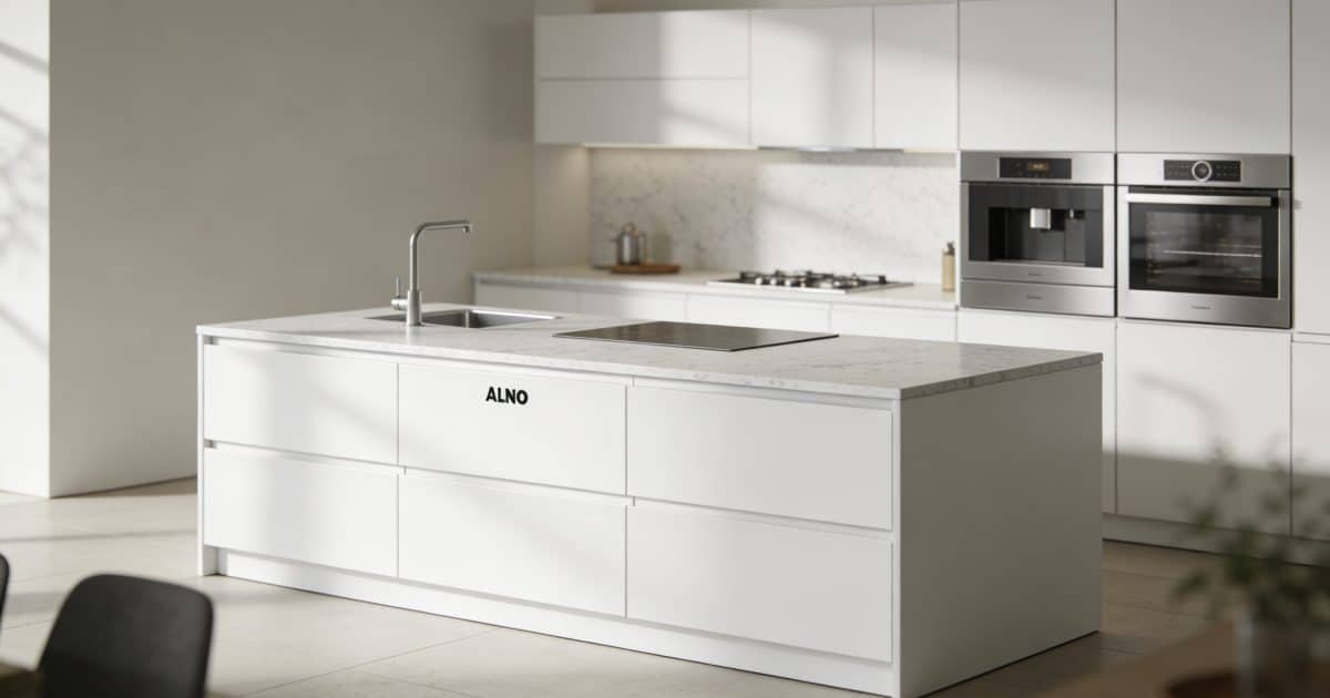 cuisine moderne blanche alno avec ilot central